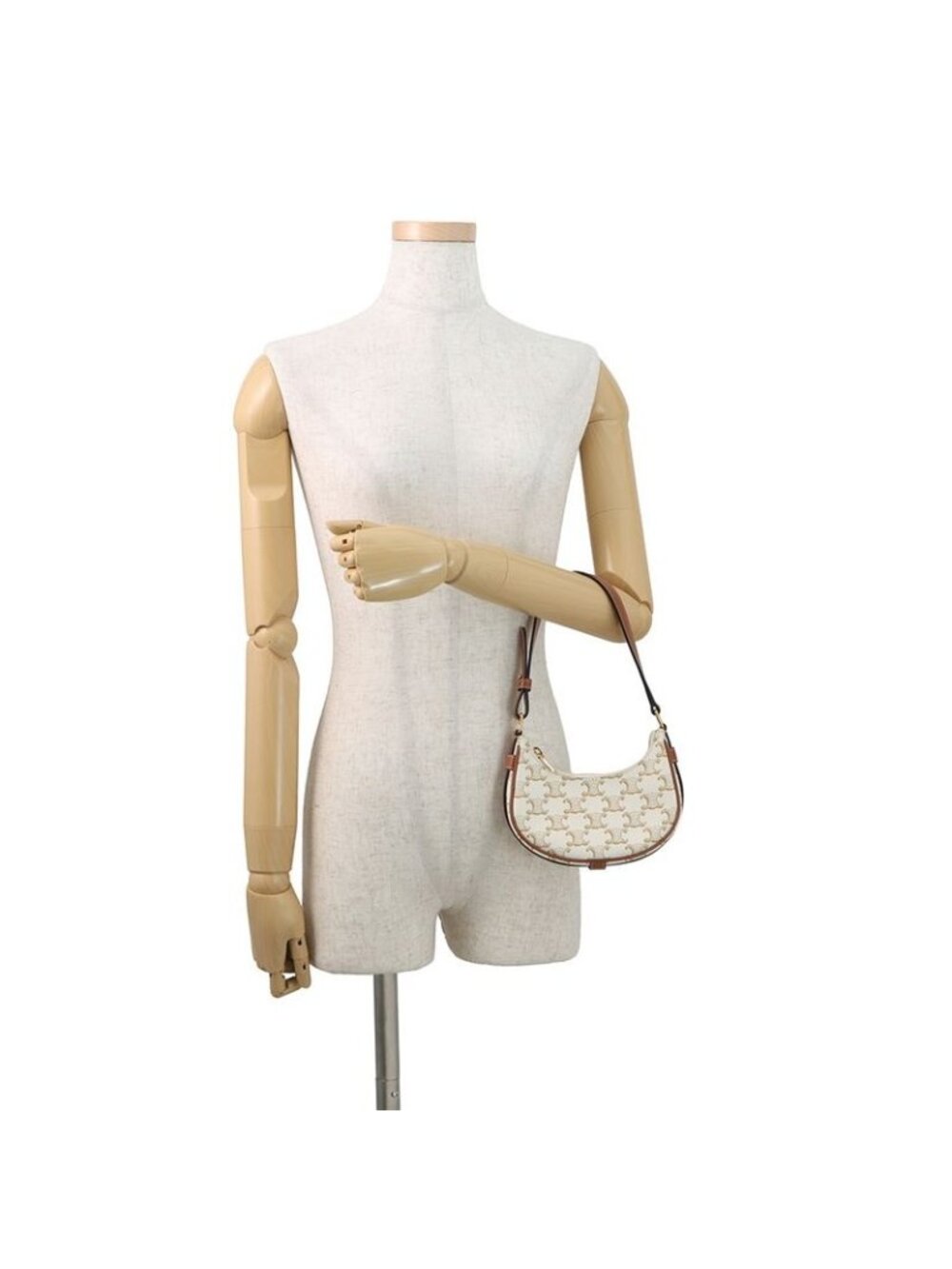 Celine Handbag Triomphe Ava Mini Calf Leather White - Picture 4 of 10